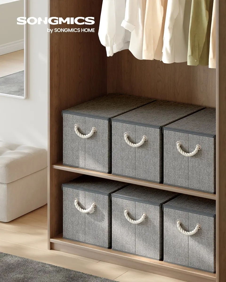 Songmics Opbergbox 3-delig Duifgrijs - 45L