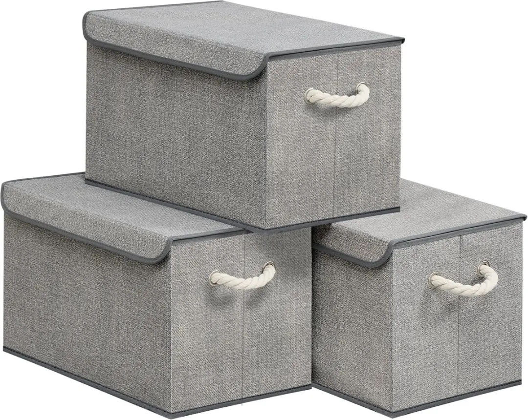 Songmics Opbergbox 3-delig Duifgrijs
