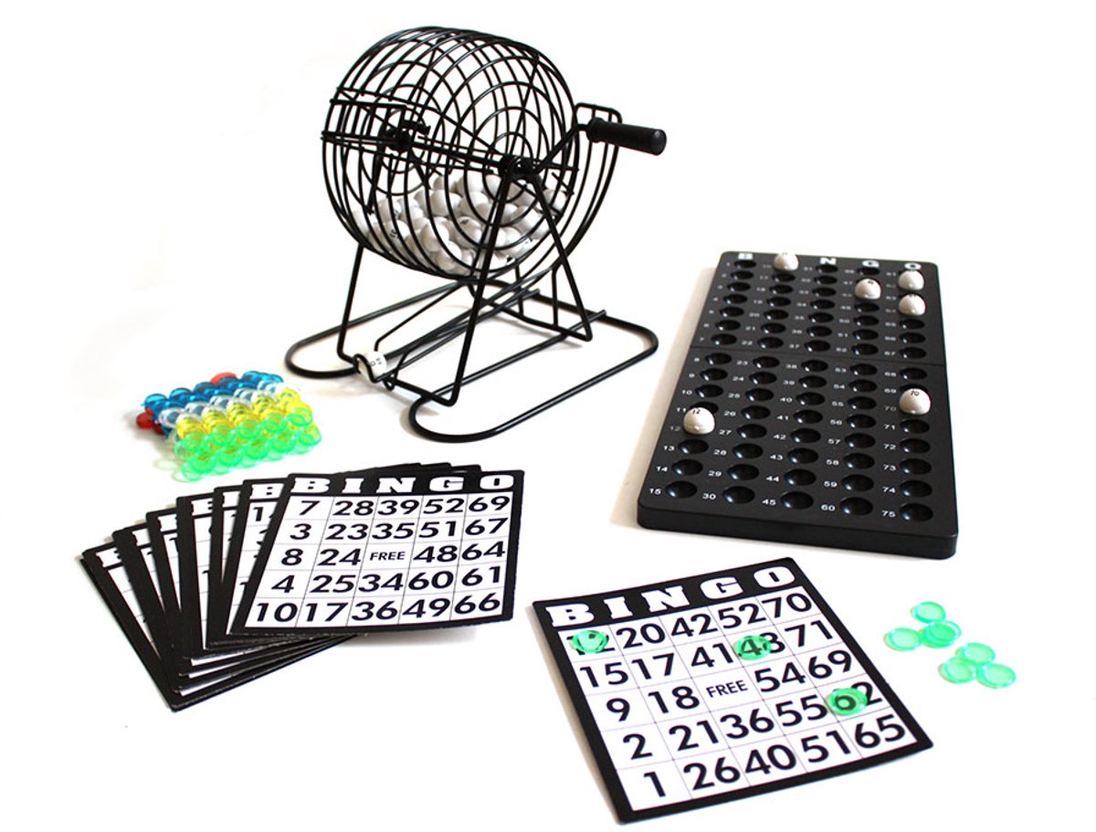 Tactic Bingo – Bordspel – Classic Games - Inclusief 75 Balletjes en 18 Bingokaarten – Stevige Metalen Bingomolen – Bingooooo!