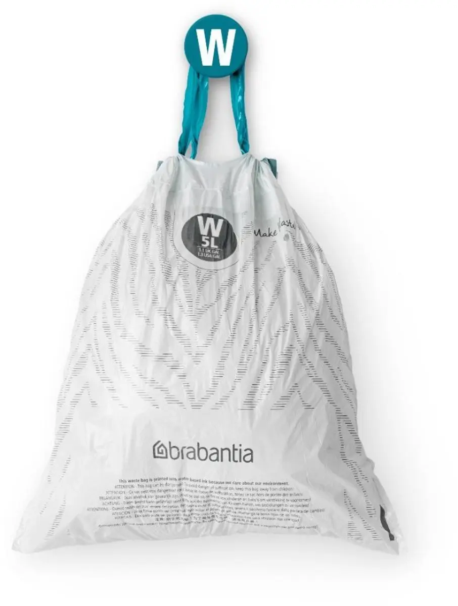 Brabantia PerfectFit Afvalzakken 5L Code W - 20 Stuks