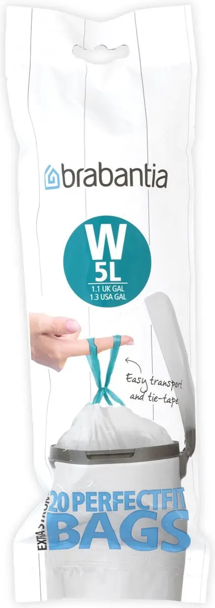 Brabantia PerfectFit Afvalzakken 5L Code W