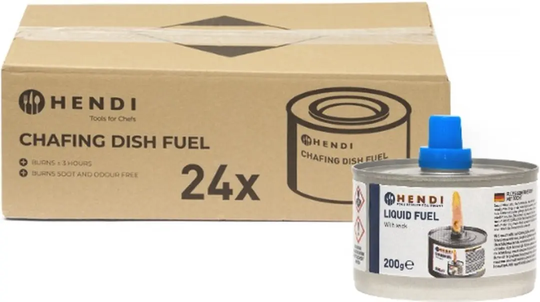 HENDI Vloeibare Brandstof met Lont 200ml - 24 Stuks