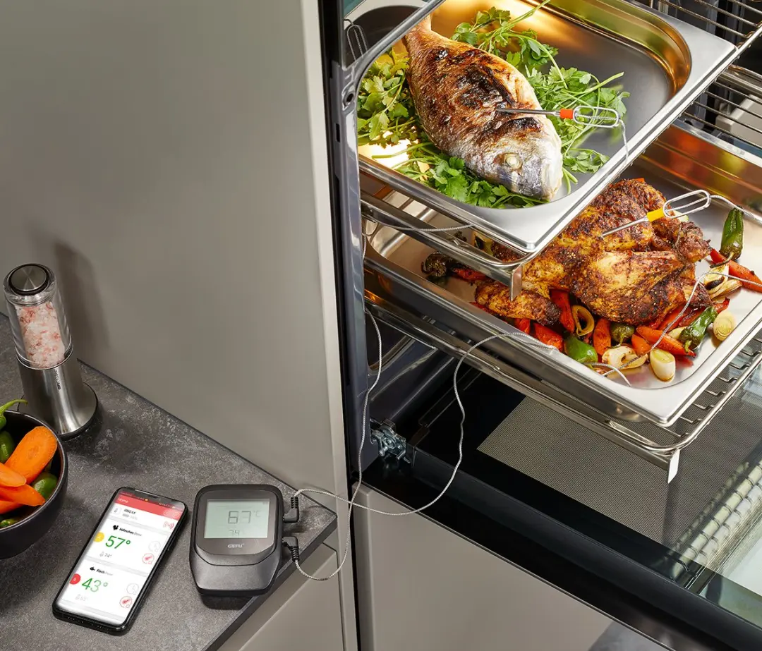 GEFU Control+ Vleesthermometer Bluetooth - Zwart