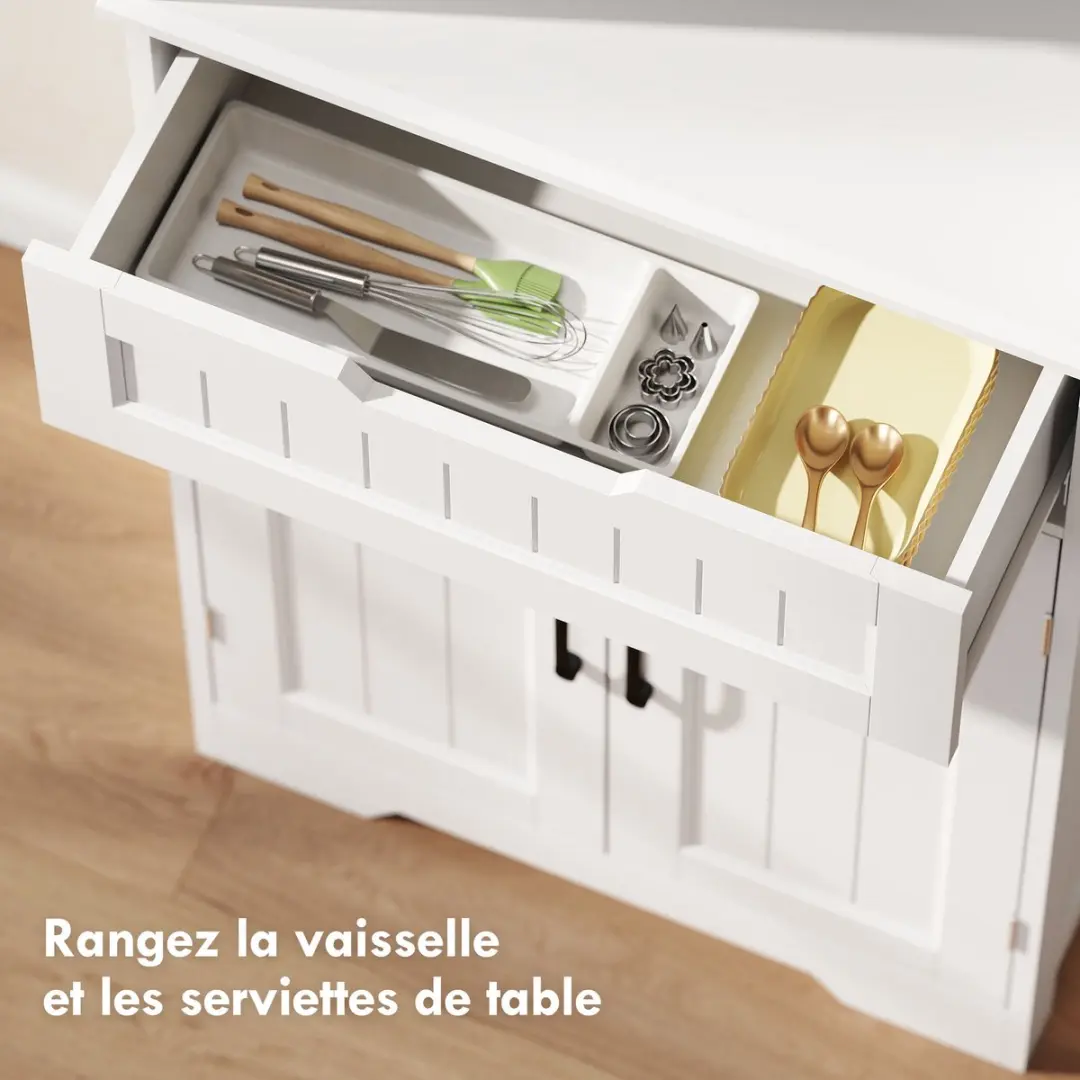 Homcom Keukenkast 60x30x172cm Wit