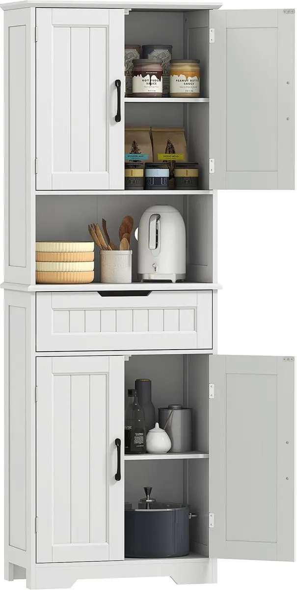 Homcom Keukenkast 60x30x172cm Wit