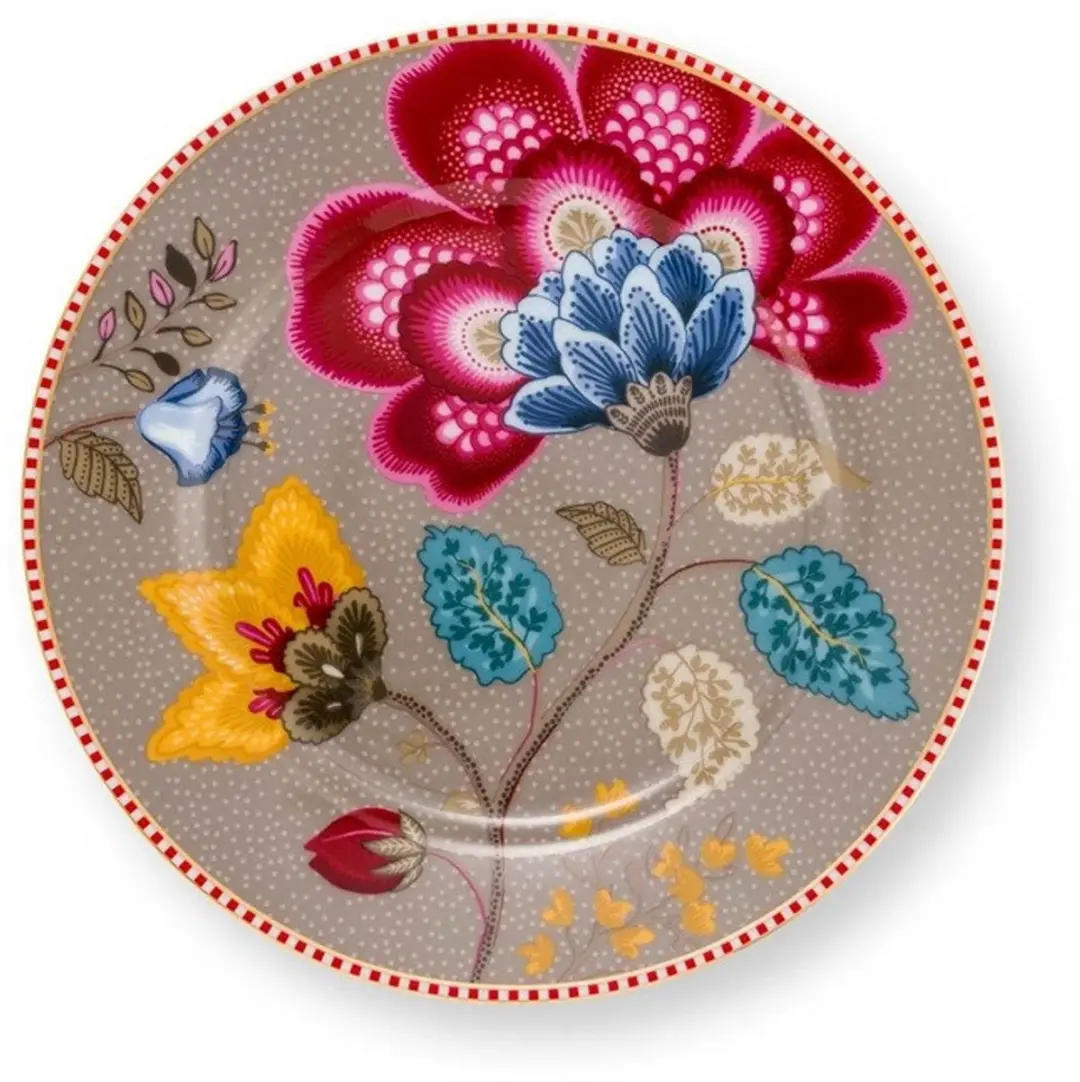 Pip Studio Taartstandaard Blooming Tales 3 Lagen - Khaki - Ø17-21-26,5cm