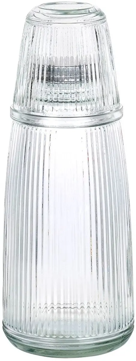 Excellent Houseware Glazen Karaf & Glas Set 1L - Transparant