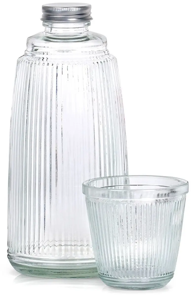 Excellent Houseware Glazen Karaf & Glas Set 1L