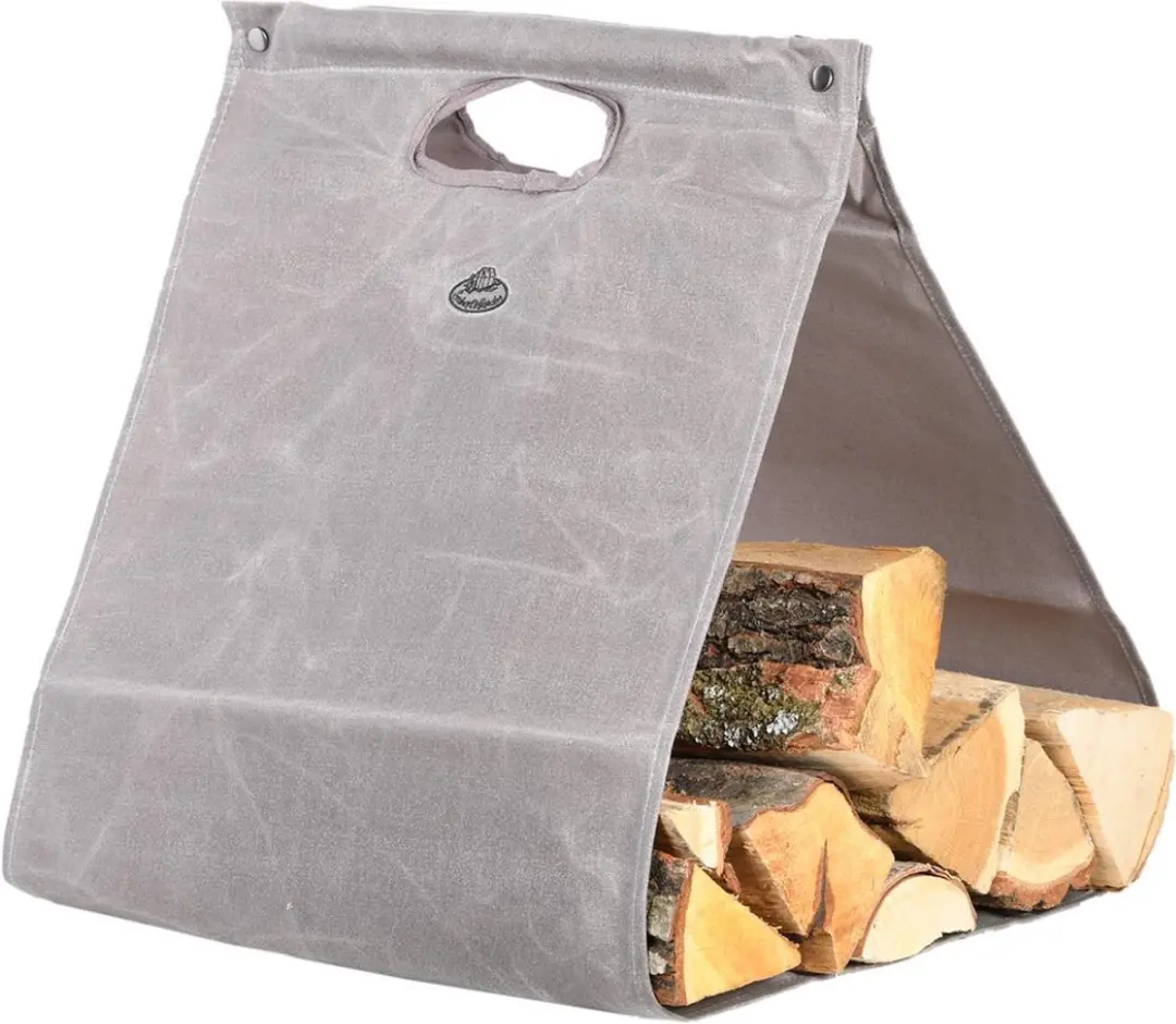 Esschert Design Waxed Canvas Haardhoutdrager