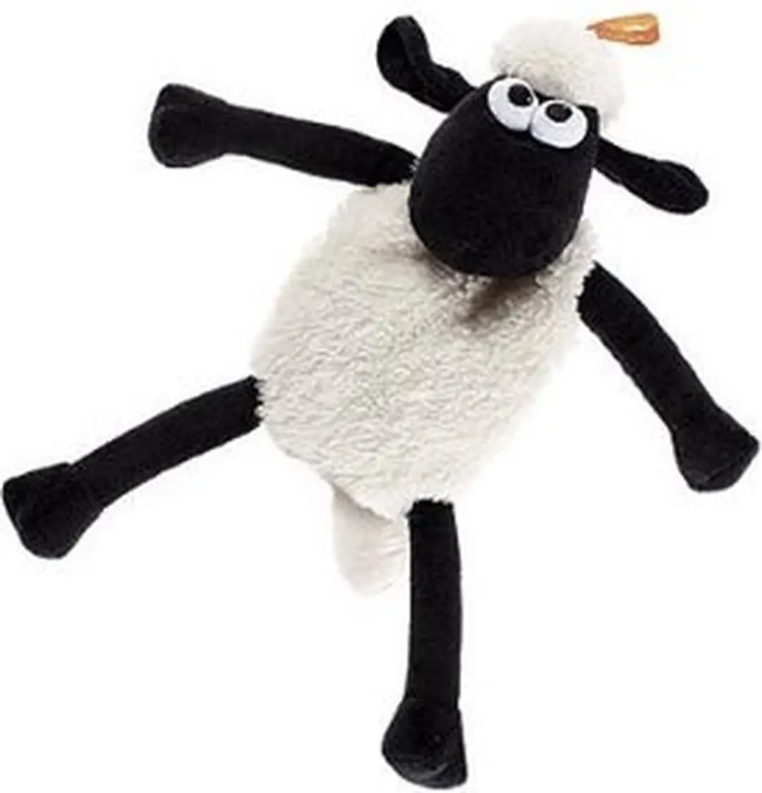 Fashy Shaun het Schaap Warmteknuffel - Zwart/Ecru