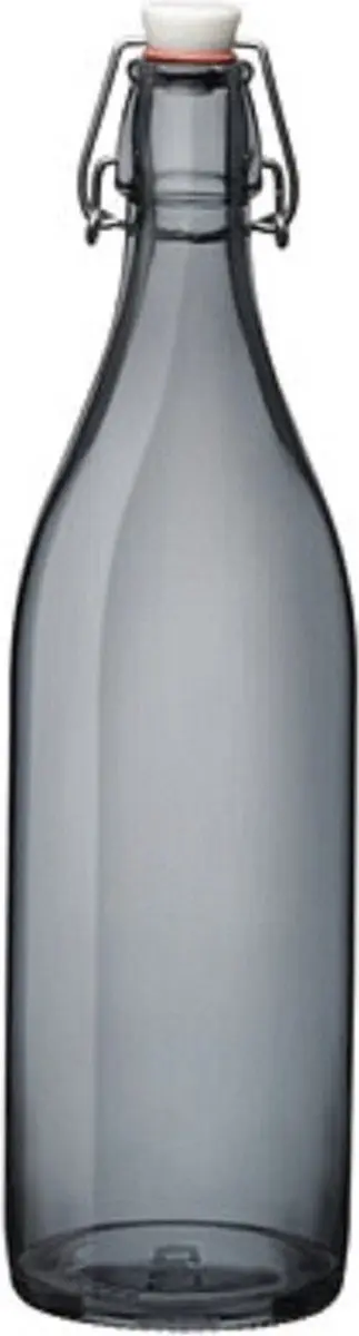 Waterfles met grijze beugeldop