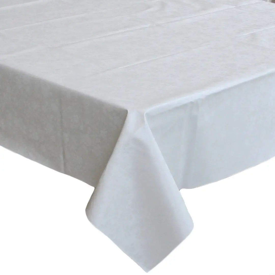 Bellatio Design Tafelzeil Wit Bloemenmotief 140x180cm