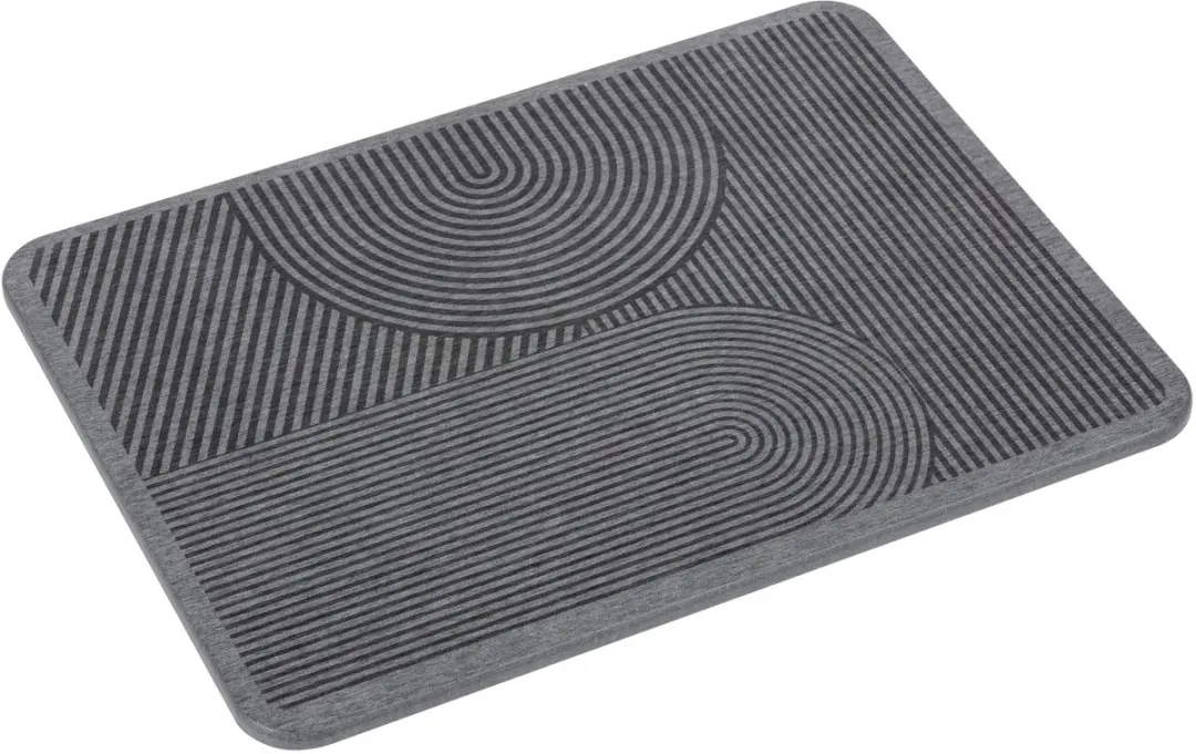 Wenko Diatomiet Afdruipmat Damon Grijs 40x30cm