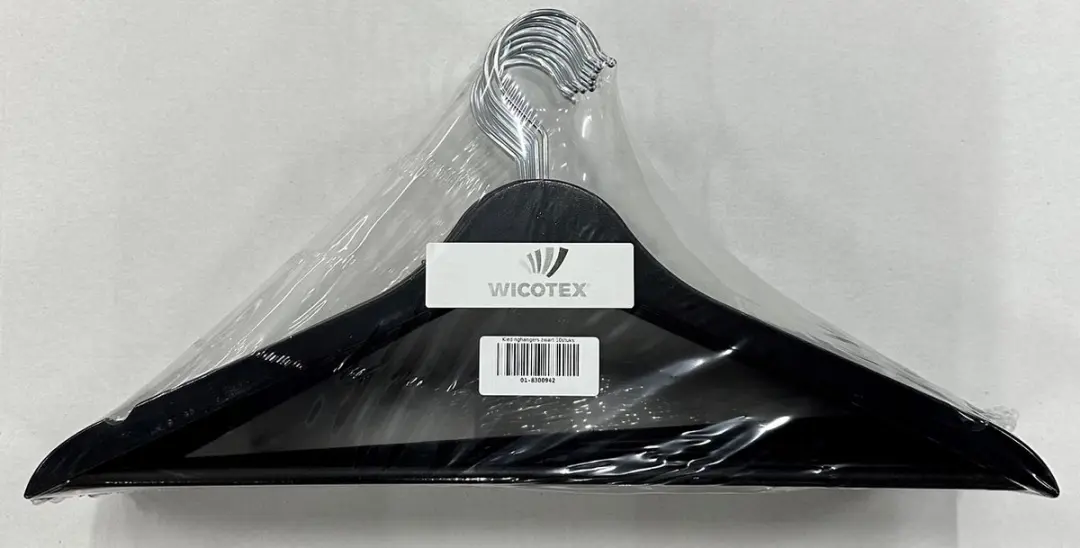 Wicotex Houten Kledinghanger Set 40 Stuks - Zwart