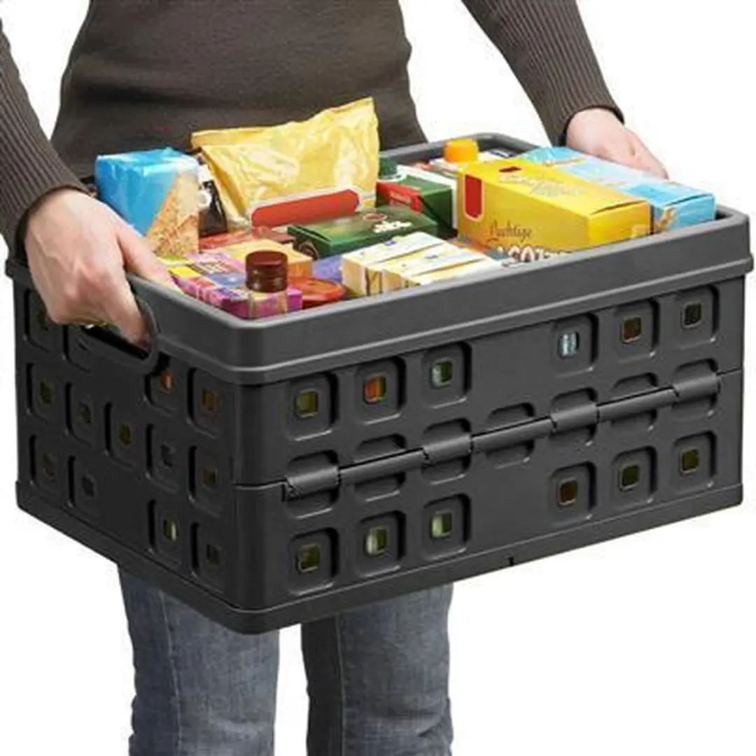 Sunware Square Vouwkrat 46L - 54x38x26.5cm Zwart - afbeelding 6 van 6