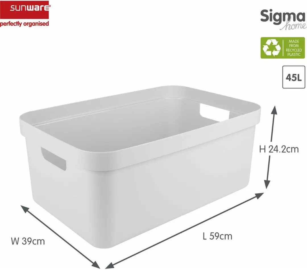 Sunware Sigma Opbergbox 45L - 2 Stuks - Wit