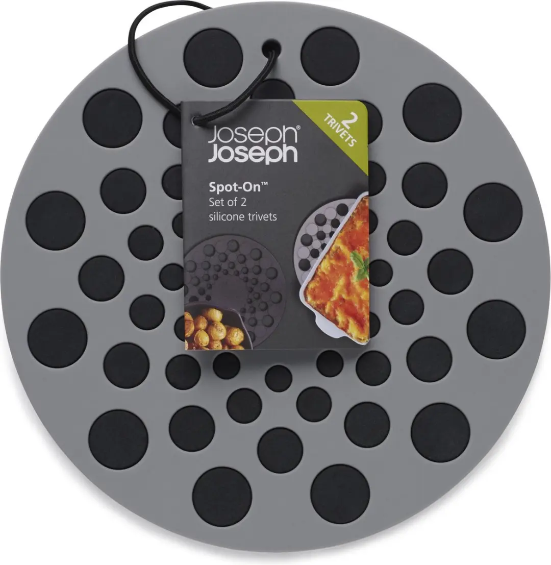 Joseph Joseph Spot-On Onderzetter Set - 2 Stuks - Ø17cm - Grijs