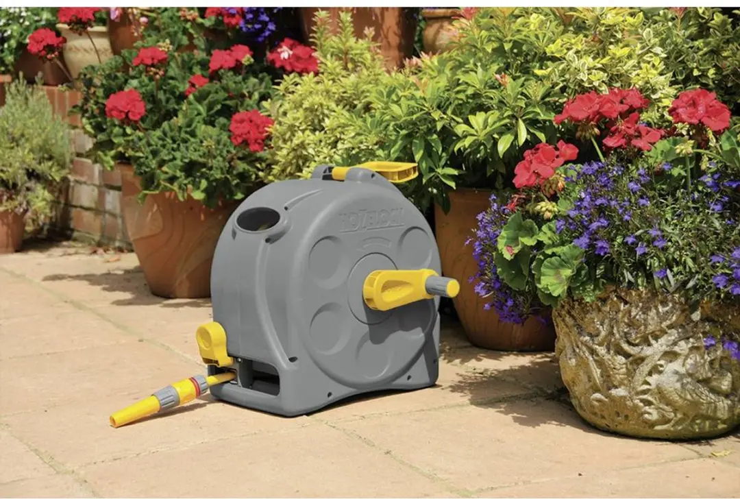 Hozelock Compact Reel 2-in-1 Slanghaspel 25m - Grijs/Geel - afbeelding 6 van 6
