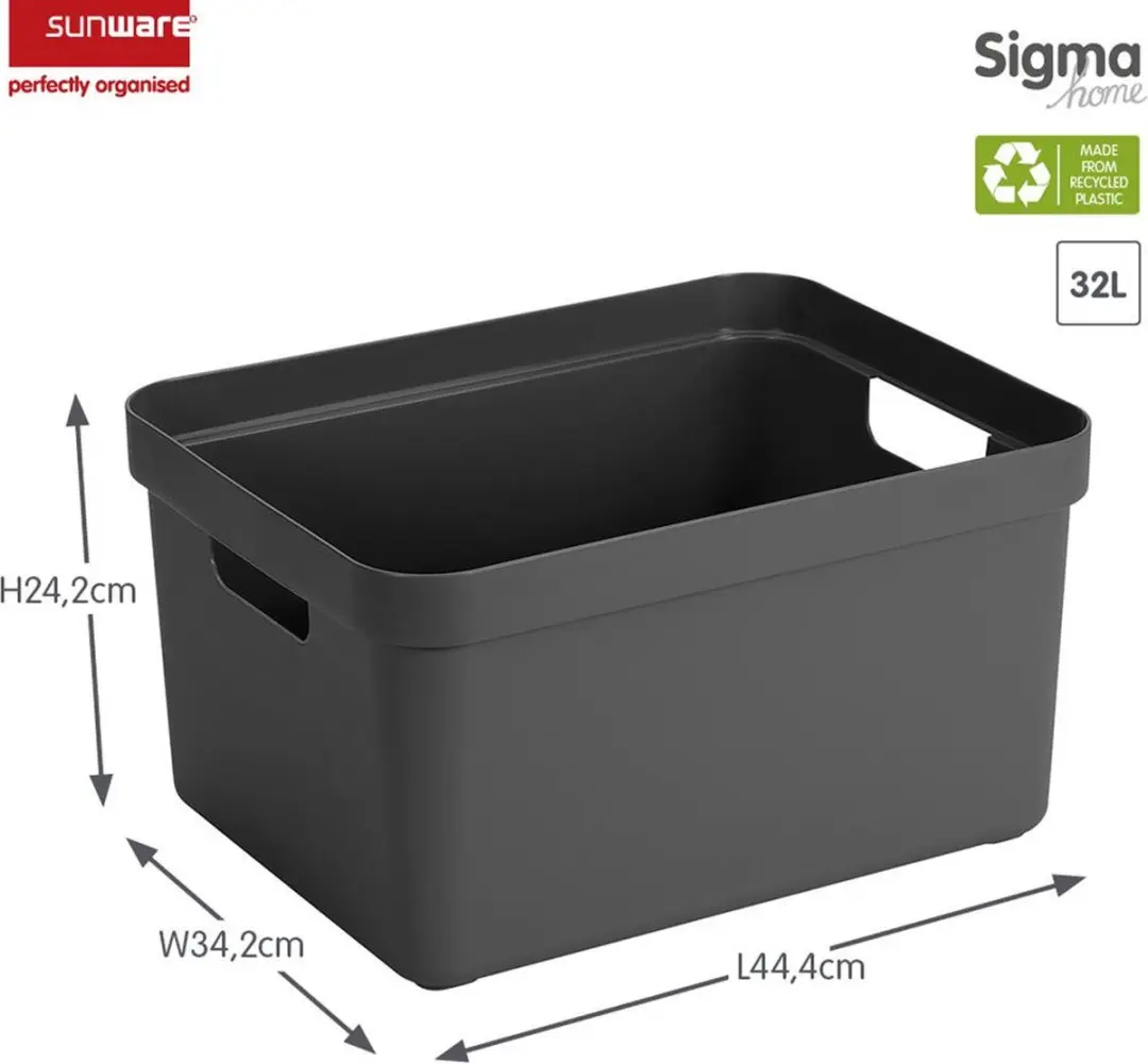 Sunware Sigma Home Opbergbox 32L - Antraciet