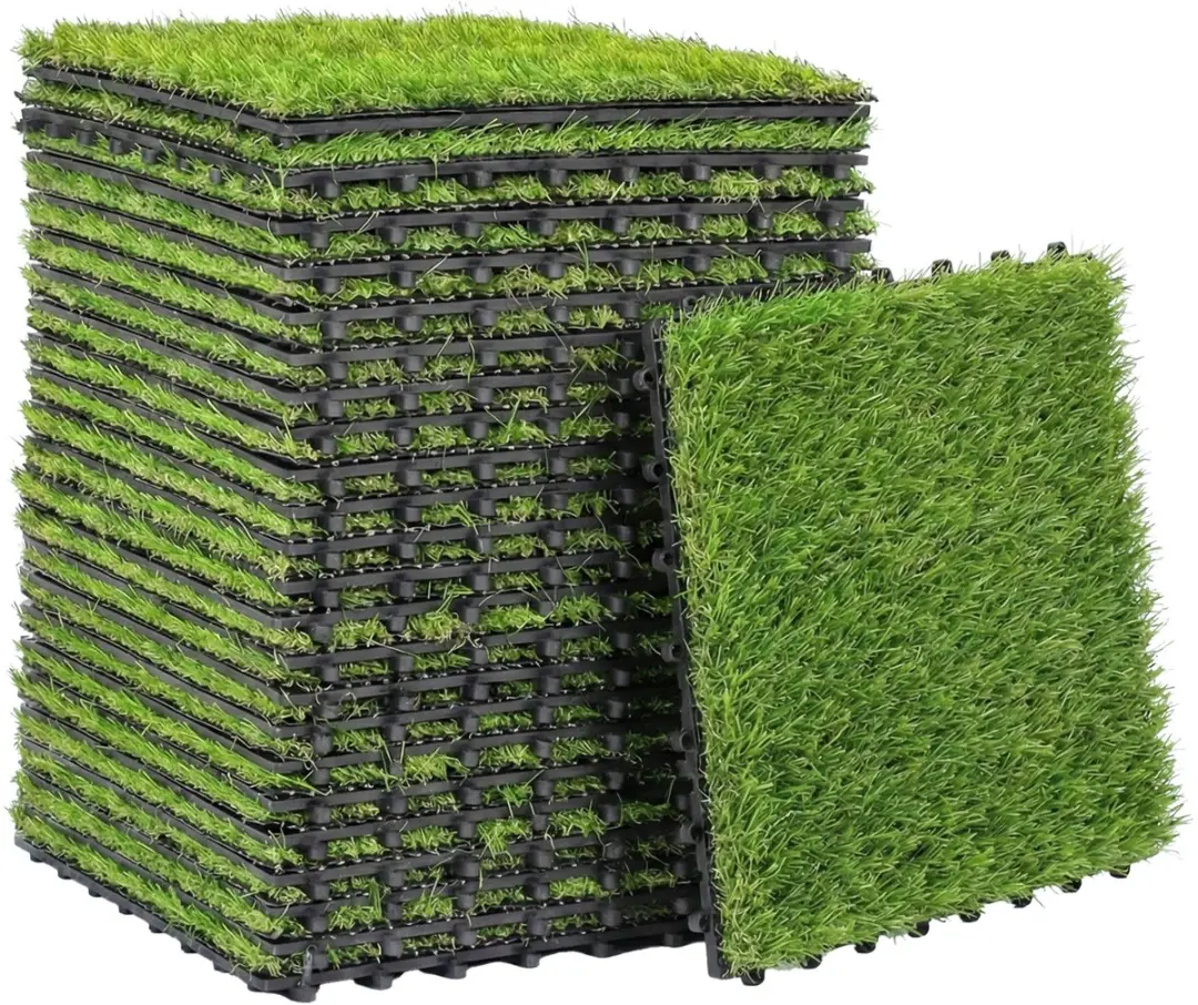 Outsunny Kunstgras Tegels PE 30x30x2,5cm Groen