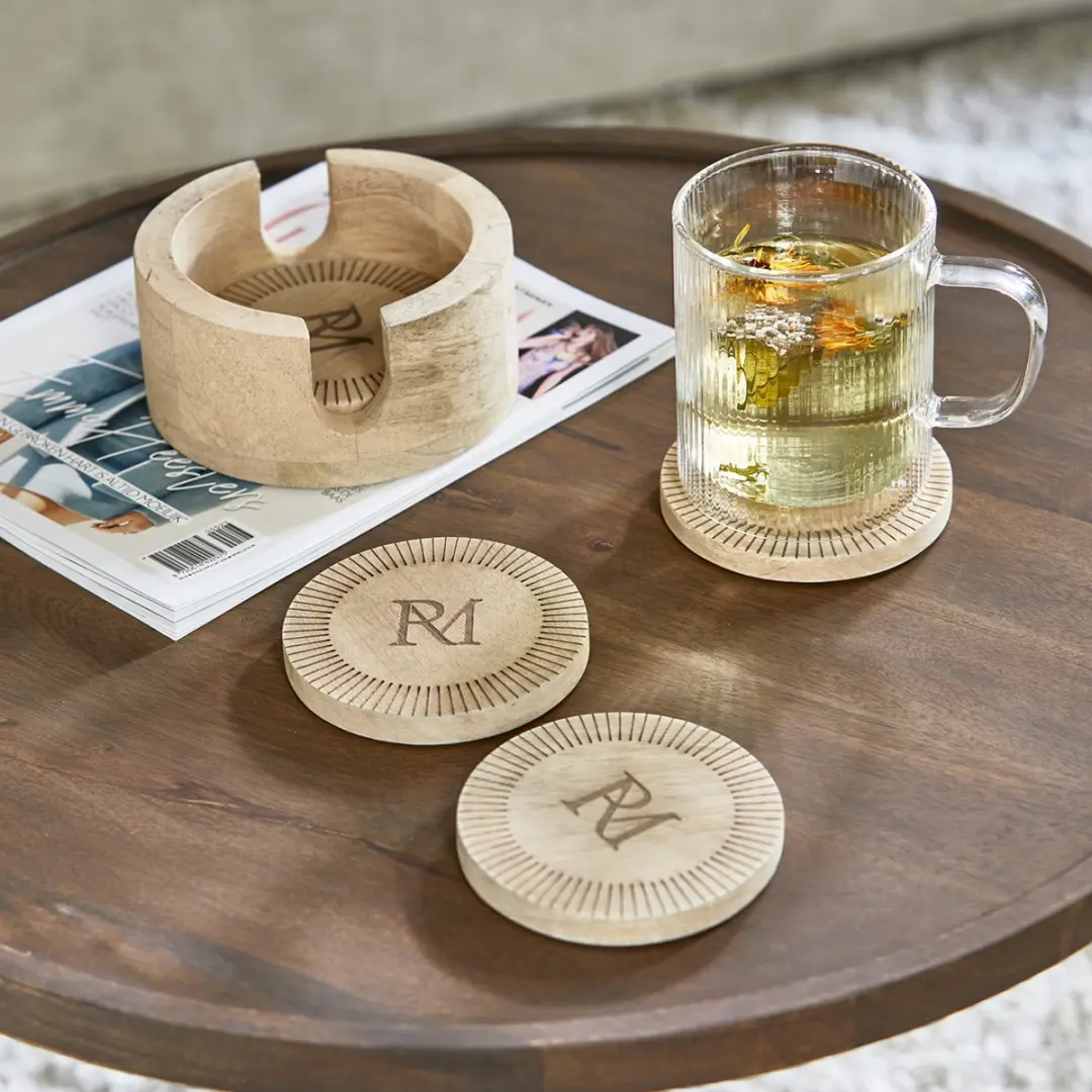Riviera Maison Isola Houten Onderzetters 4 Stuks