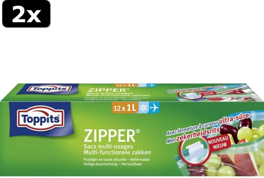 Toppits Zipper Multi-Functionele Zakken 1L