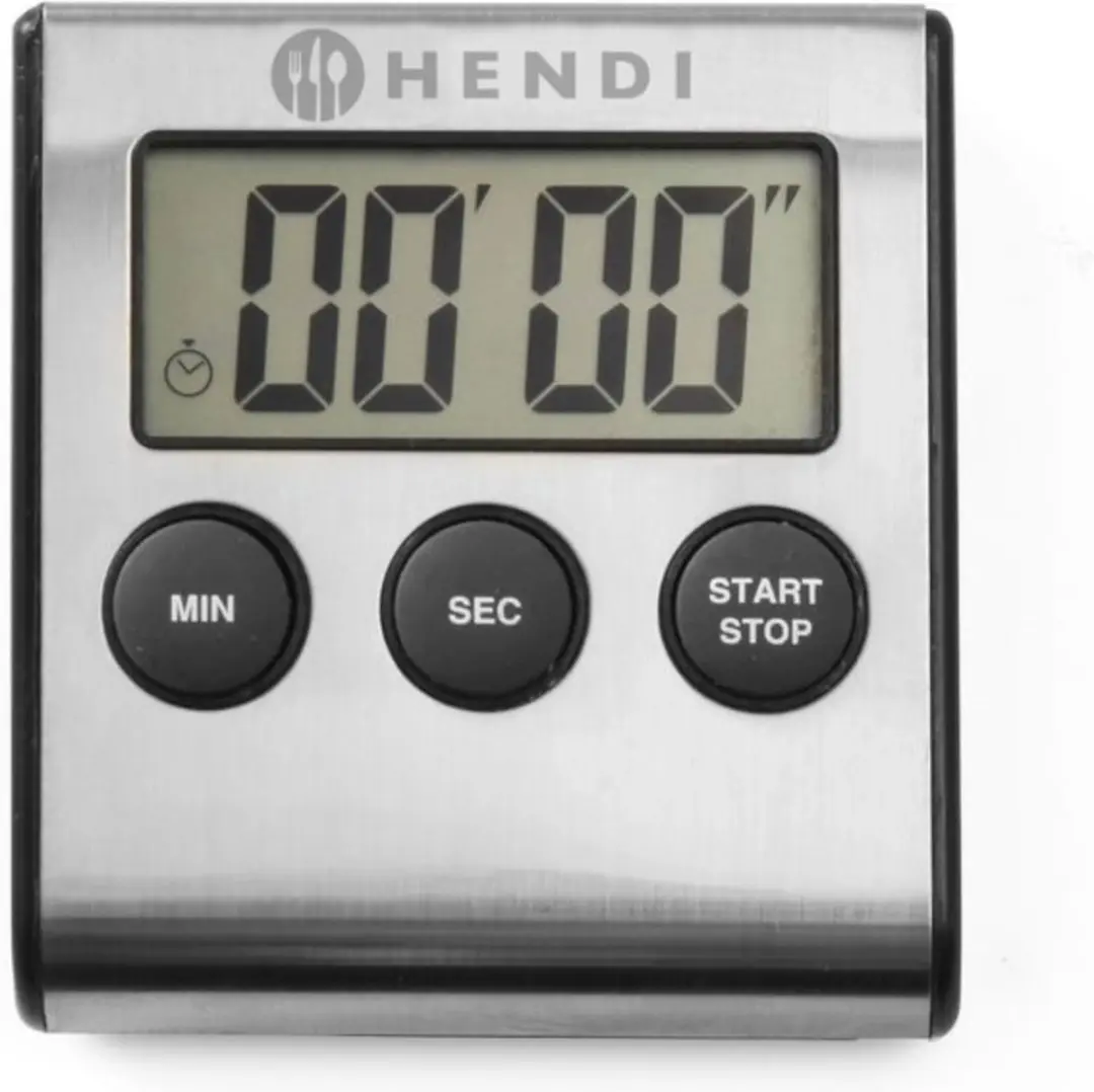 Hendi Digitale Keukenwekker - 99:59 Timer - Zwart/RVS