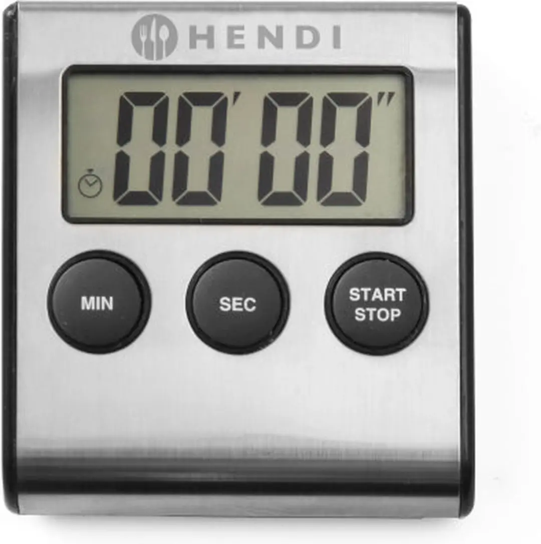 Hendi Digitale Keukenwekker - 99:59 Timer - Zwart/RVS