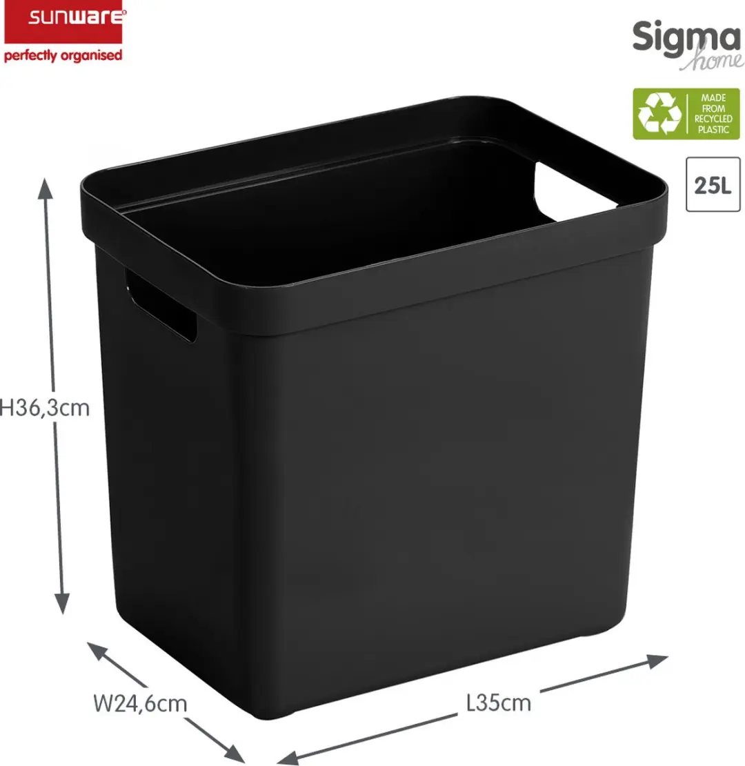 Sunware Sigma Home Opbergbox 25L - Zwart