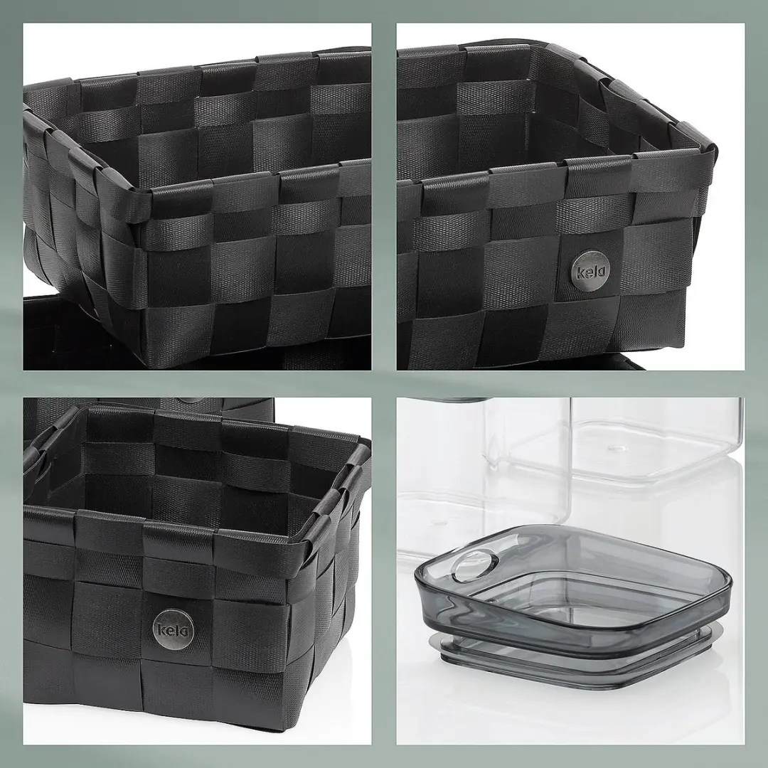 Kela Neo Mand Set 3 Stuks - Polypropyleen - Zwart