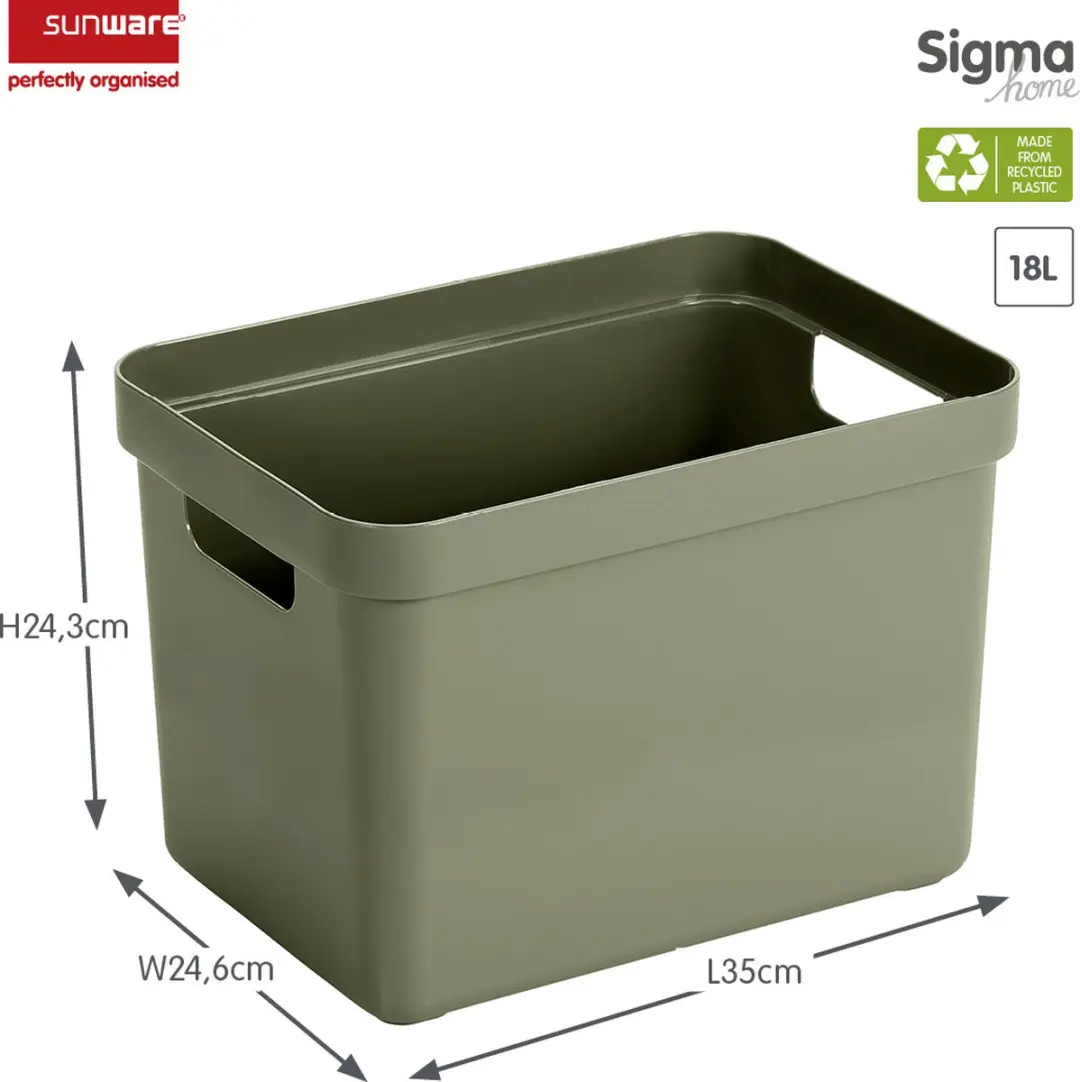 Sunware Sigma Home Opbergbox 18L - Donkergroen