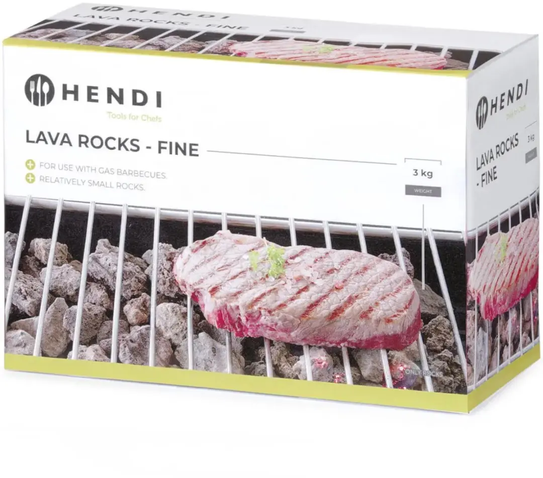 Hendi Fijne Lavastenen 3KG - Gasbarbecue