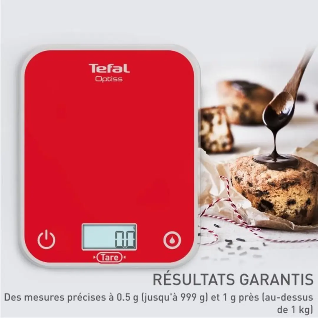 Tefal BC50U3V0 Elektronische Keukenweegschaal 5kg - Framboos - afbeelding 6 van 6