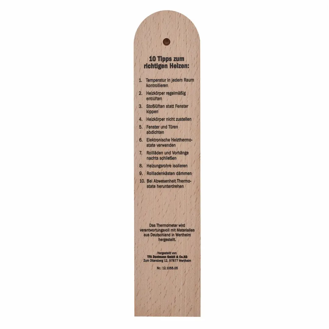 TFA Dostmann Energiespar-Thermometer Natuur - Leer