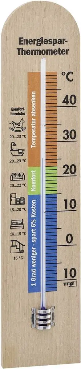 TFA Dostmann Energiespar-Thermometer Natuur - Leer