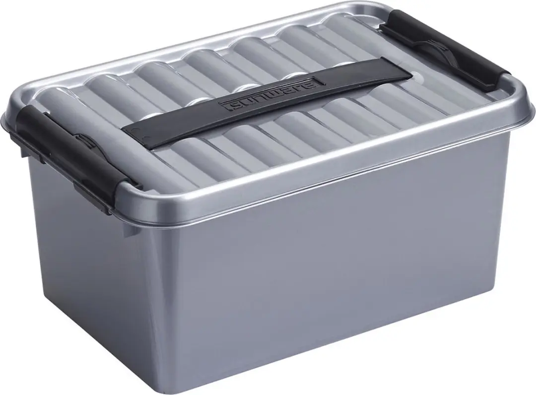 Sunware Q-Line Opbergbox 6L - 3 Stuks - Grijs
