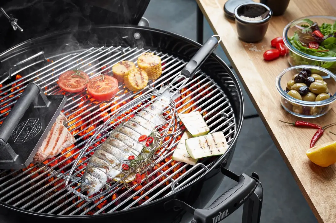 GEFU BBQ Vishouder - RVS Visrooster 50cm - Zilver