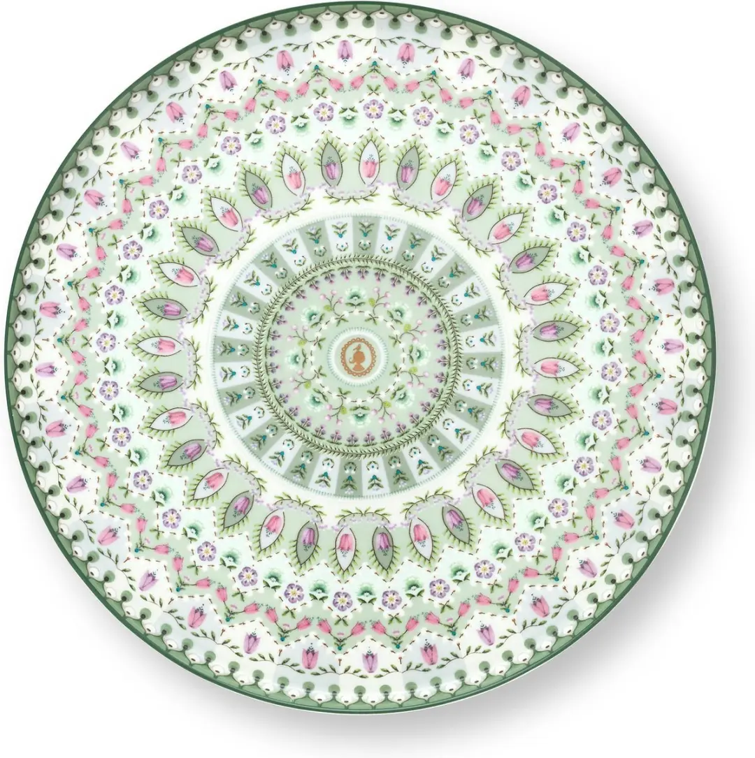 Pip Studio Lily & Lotus Taartplateau - 21cm - Groen - 4-delig