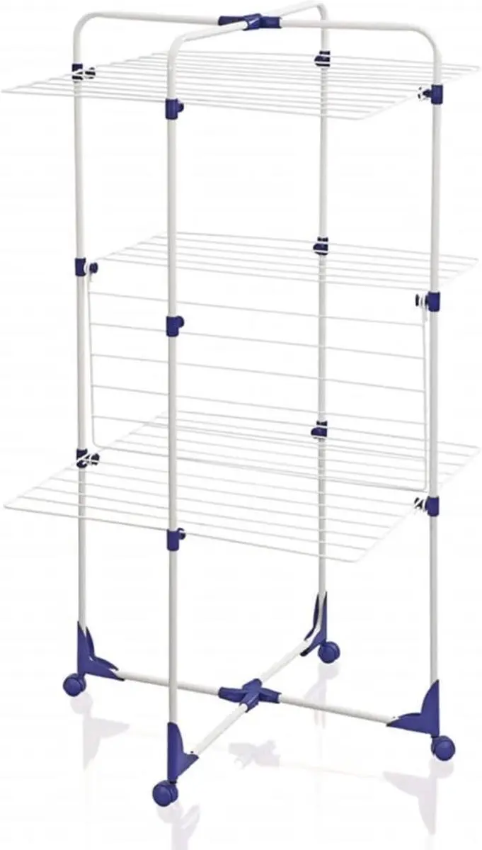 Leifheit Classic Tower 270 Droogtoren 27m - Wit/Blauw - afbeelding 6 van 6
