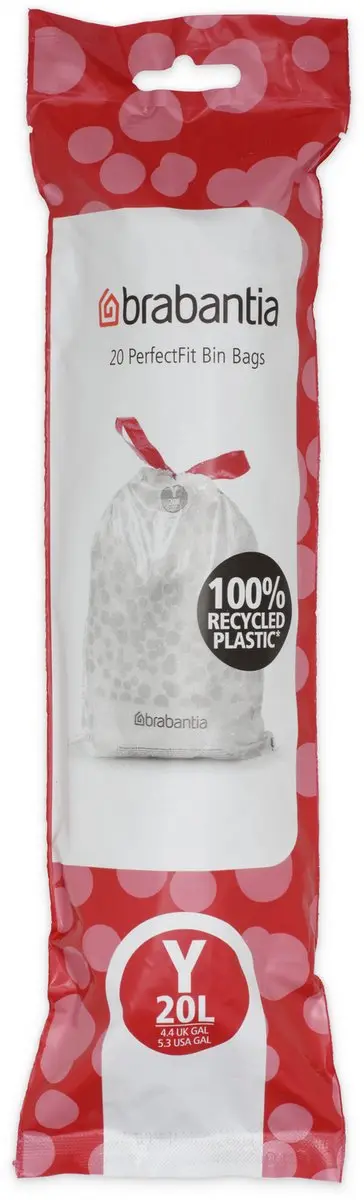 Brabantia PerfectFit Vuilniszakken 20L - 120 Stuks (6x20) - Wit - afbeelding 5 van 6