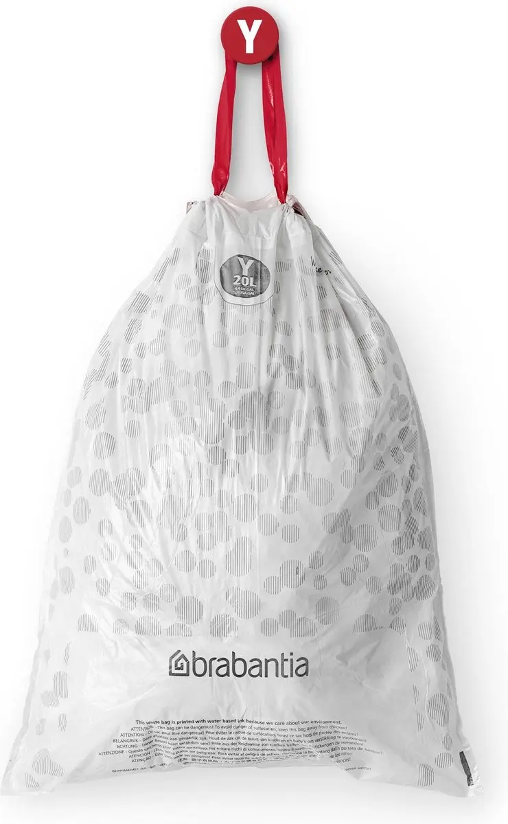 Brabantia PerfectFit Vuilniszakken 20L - 120 Stuks (6x20) - Wit - afbeelding 6 van 6