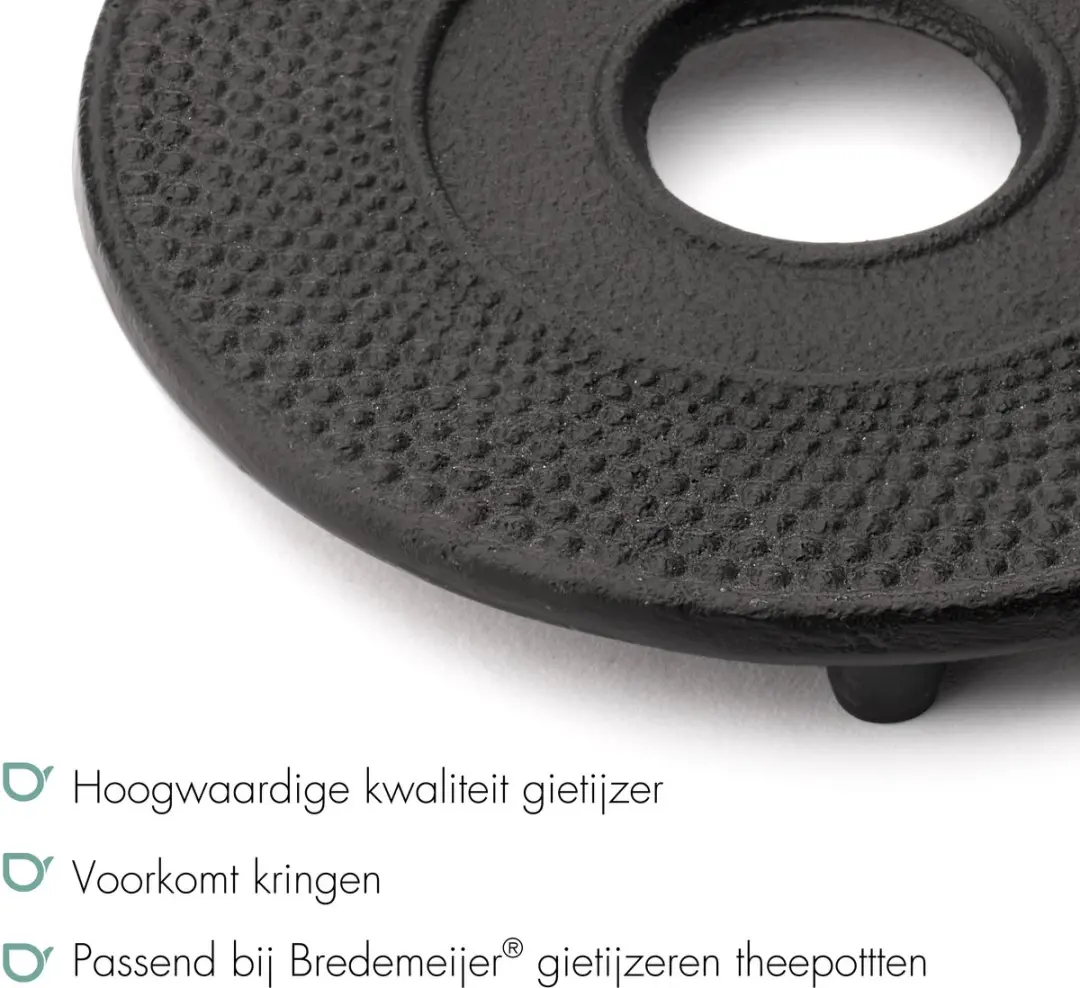 Bredemeijer Jang Gietijzeren Onderzetter 14cm - Zwart