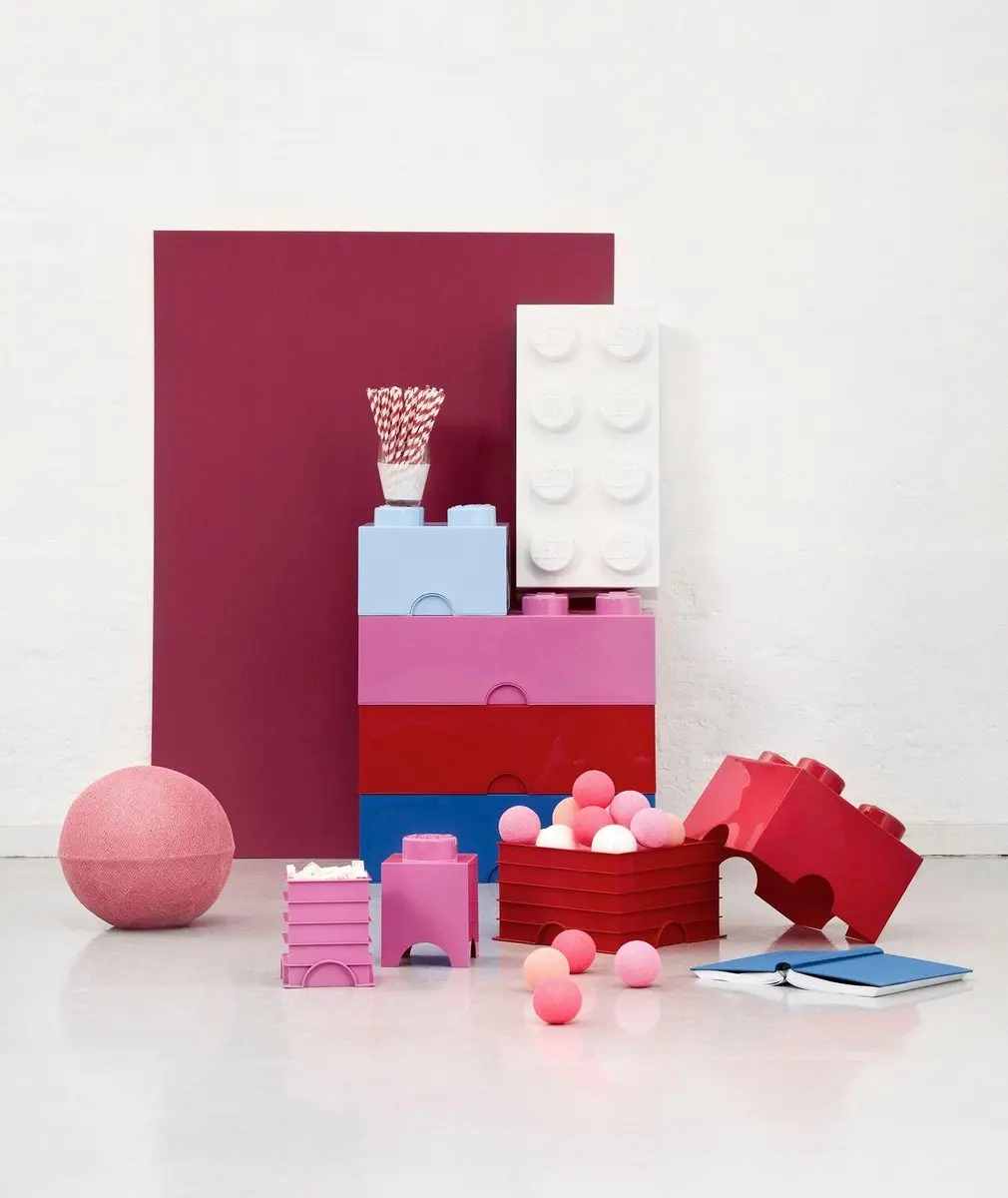 LEGO Opbergbox Brick 8 Roze - afbeelding 6 van 6