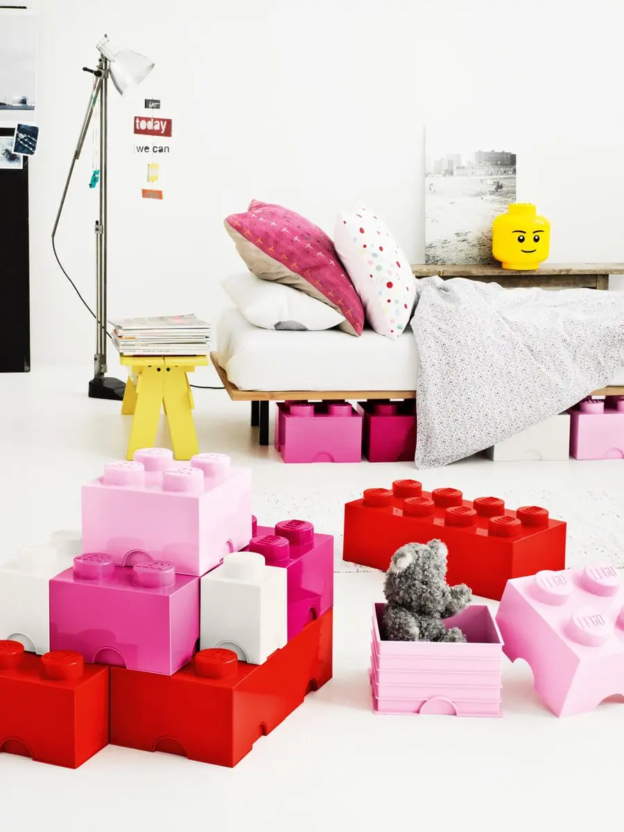 Lego - Opbergbox Brick 8 - Polypropyleen - Roze