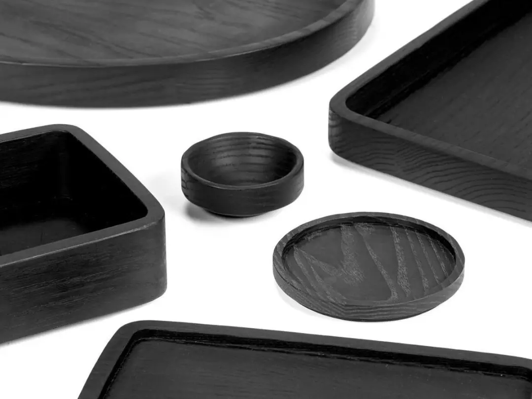 Serax Tray M Hout Onderzetter 30x20cm - Zwart