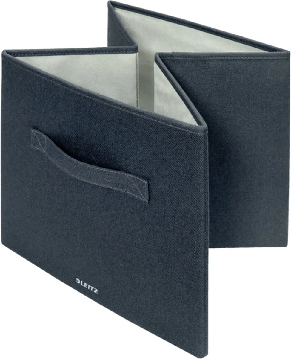Leitz Stoffen Opbergdoos - 40L - Fluweel grijs - 2 Stuks