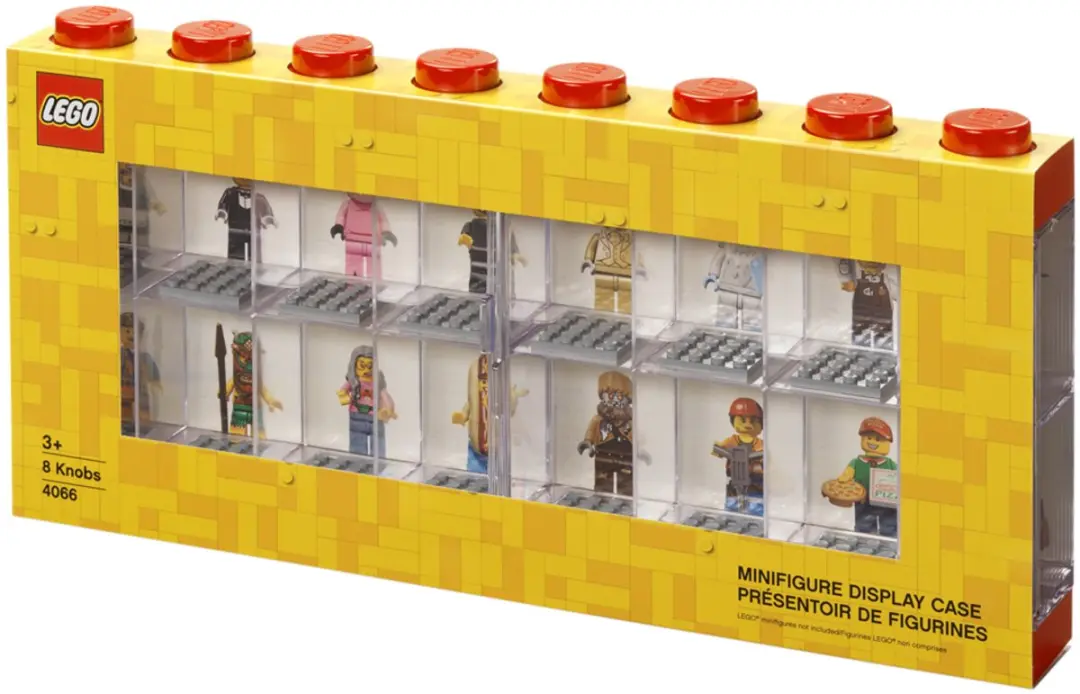 LEGO Vitrine voor Minifigures 16 Vakken - Geel