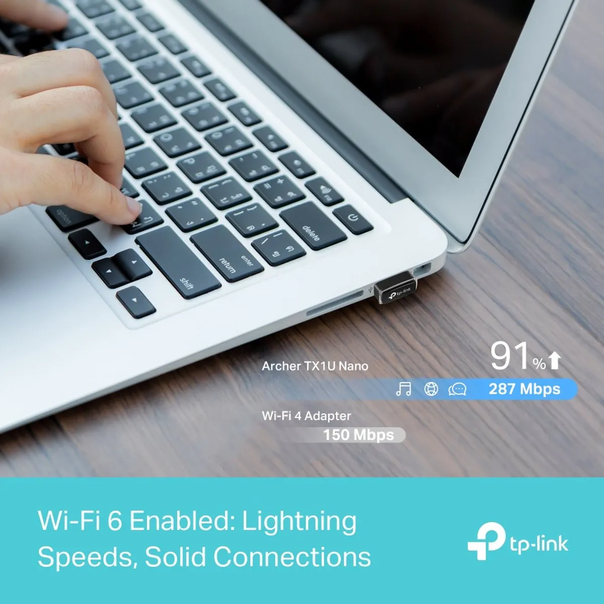 TP-Link Archer TX1U Nano AX300 WLAN - Zwart