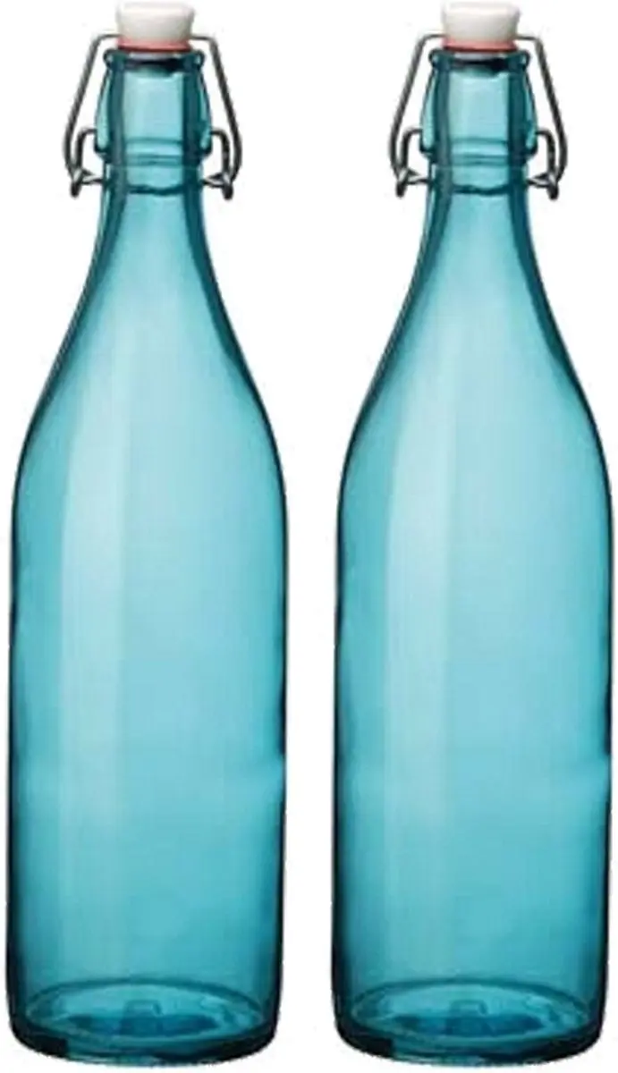 Bormioli Rocco Giara Waterfles - 2x 1000ml - Turquoise