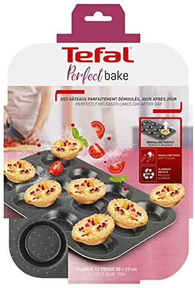 Tefal Success 12-delige Muffinvorm - Zwart